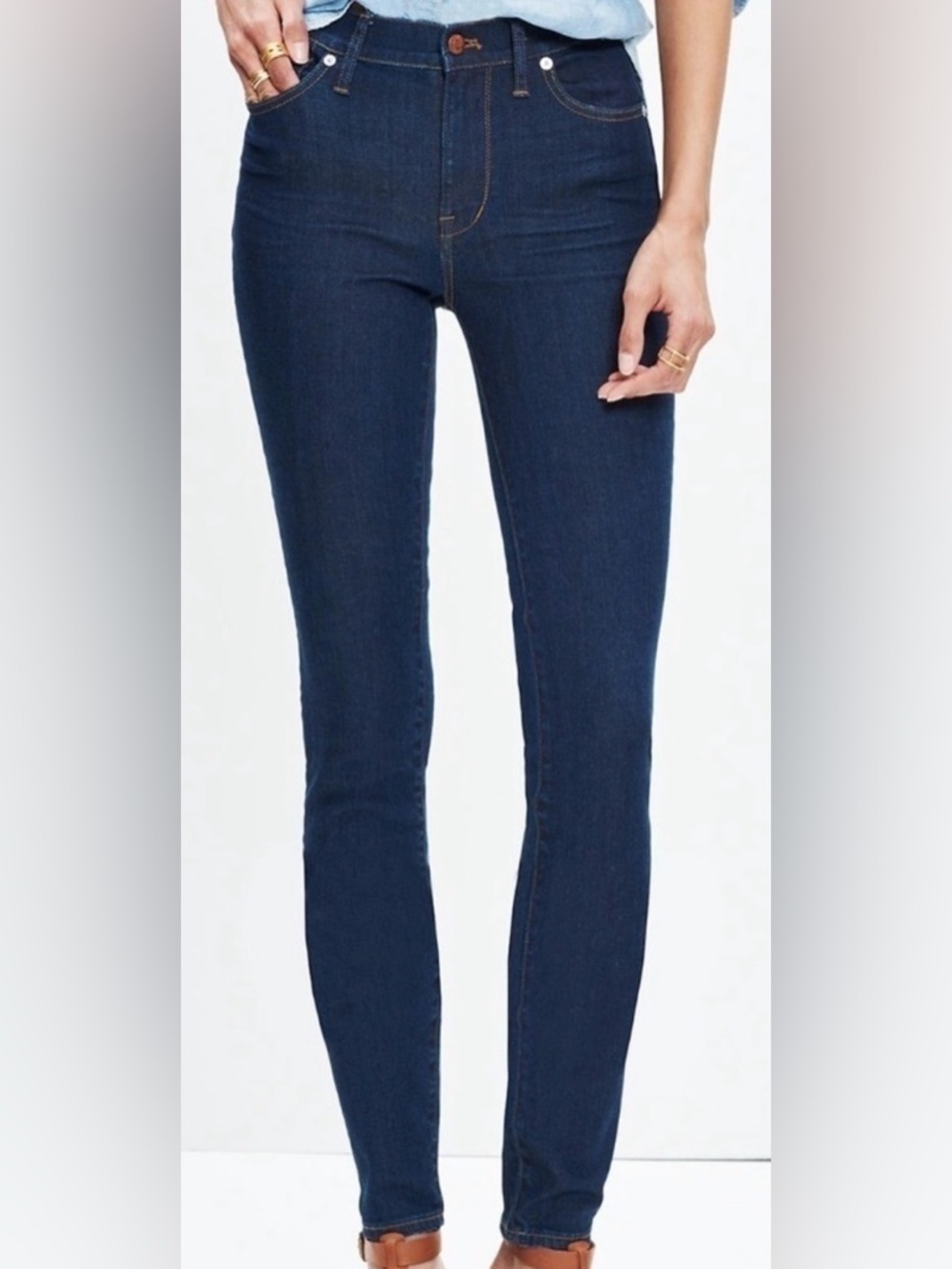 Madewell Women’s Dark Blue  9”High-Rise Skinny Jeans size 23 EUC